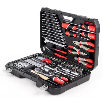 Mechaniko įrankių rinkinys YATO YT-38901 122 vnt. su lizdais, reketais, atsuktuvais