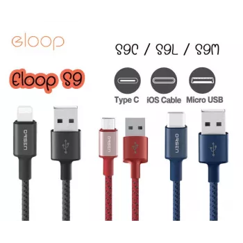 USB laidas Orsen S9M A–Micro USB 2,1 A 1 m juodas