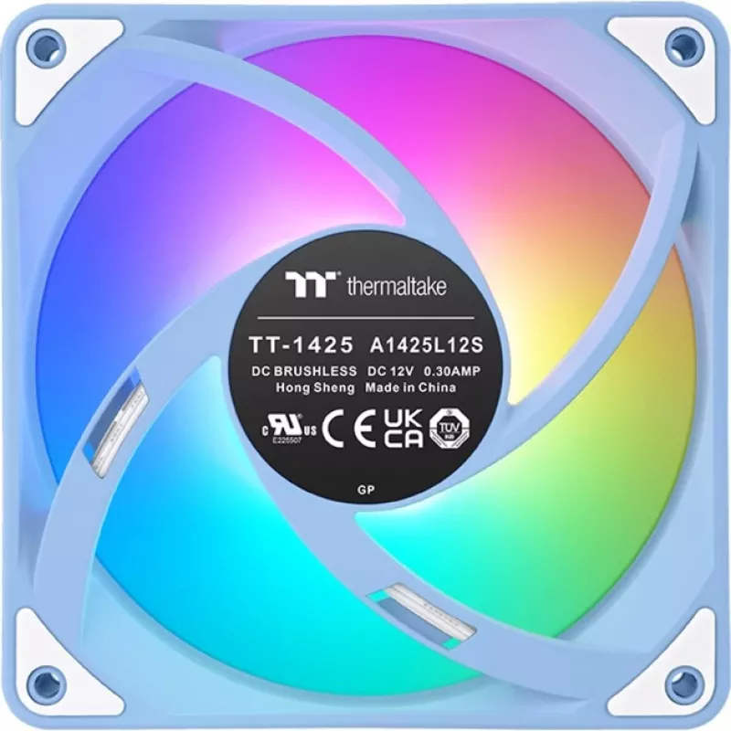 Thermaltake CT140 EX ARGB 140mm korpuso ventiliatoriai 3 vnt. rinkinys – Hydrangea Blue