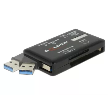 DeLOCK SuperSpeed USB kortelių skaitytuvas CF SD Micro SD MS M2 xD 5 Gbps