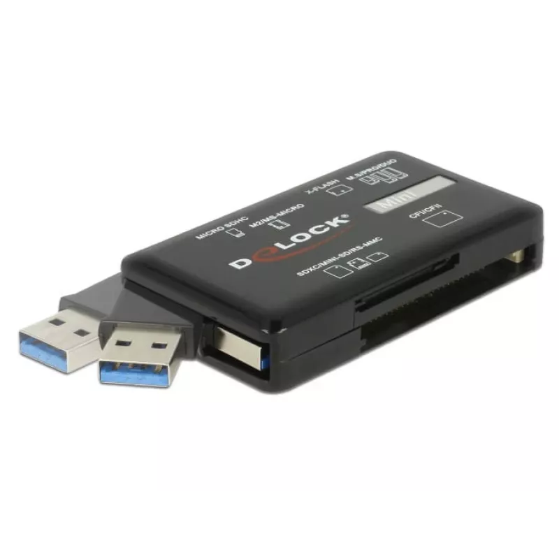DeLOCK SuperSpeed USB kortelių skaitytuvas CF SD Micro SD MS M2 xD 5 Gbps