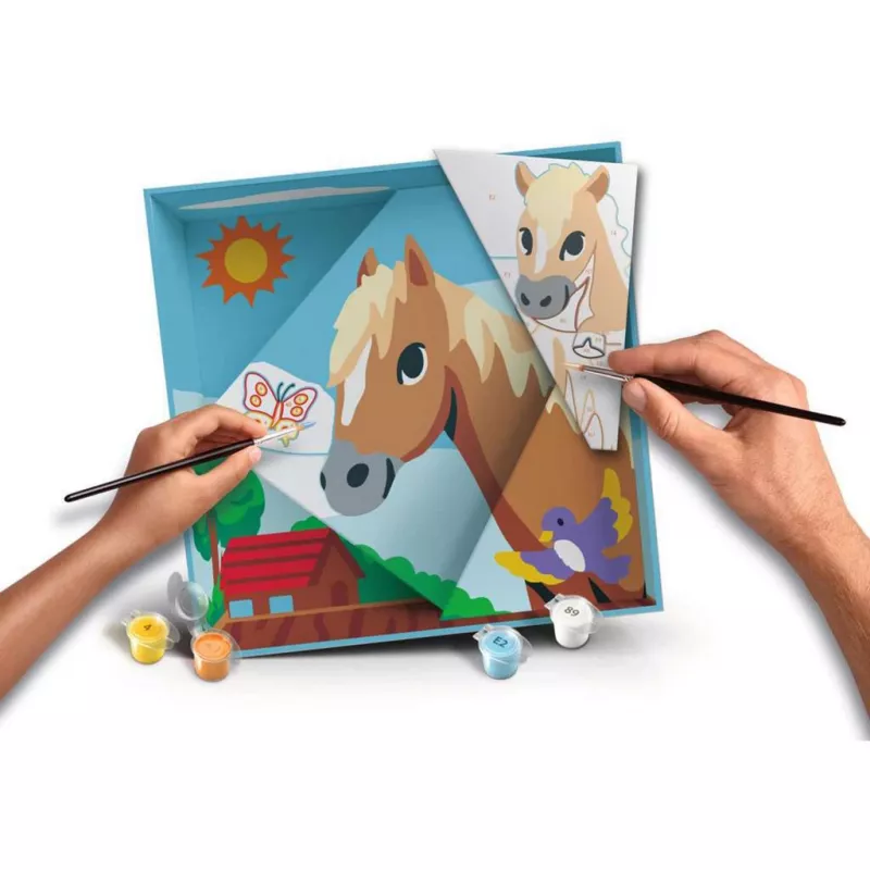 Vaikų liejimo ir dažymo rinkinys Ravensburger 25868 – arklių motyvas, nuo 7 metų