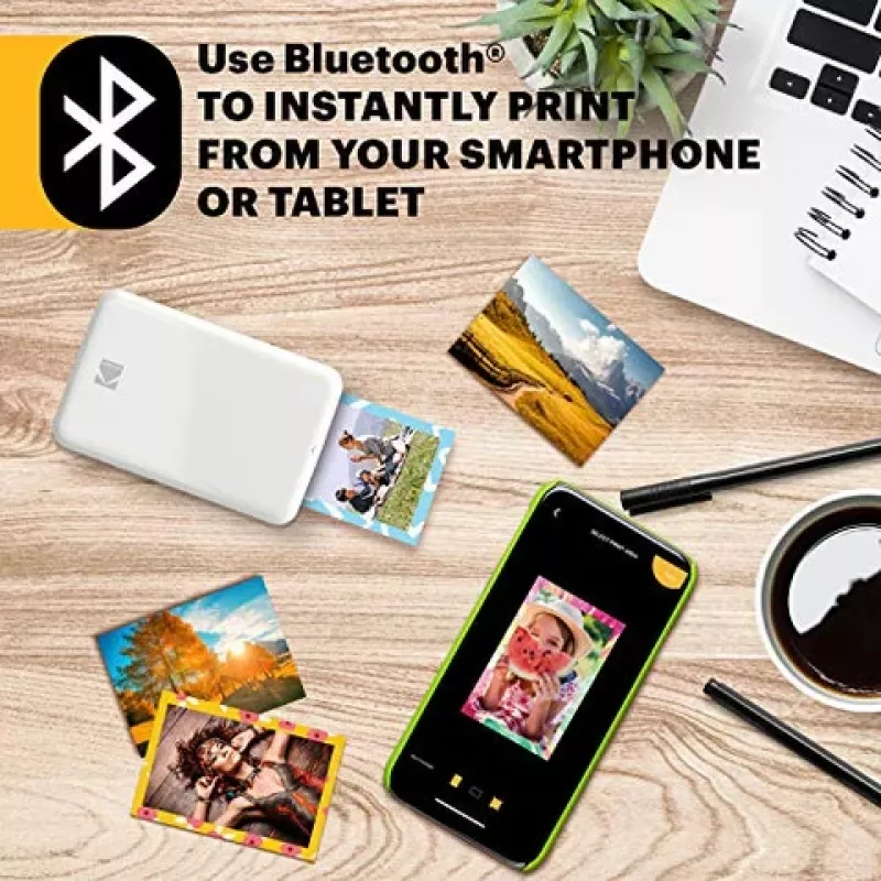 Nešiojamas nuotraukų spausdintuvas Kodak STEP RODMP20AMZW ZINK 2x3'' Bluetooth
