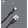 USB laidas Orsen S9M A–Micro USB 2,1 A 1 m juodas