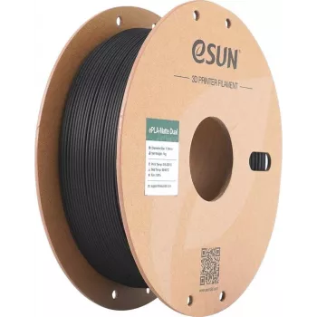 PLA MATTE DUAL 1,75 mm BLACK WHITE 1 kg ESUN 3D FILAMENT (PLA-MTD175B-BW1P1)