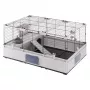 Narvas FERPLAST Modular 2 triušiams ir jūrų kiaulytėms 109x72x56 cm, metalinis, pilkas, tarpai tarp strypų 23 mm