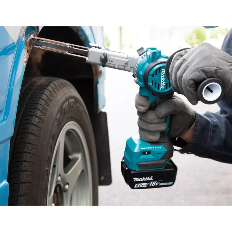 Makita DBS180Z belaidis juostinis šlifatorius, 18 V, juoda/mėlyna (be akumuliatoriaus)