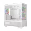 Korpusas DeepCool CG380 3F WH — Baltas, Midi Tower, 235×437×451 mm, ITX/mATX, 3x 120 mm ventiliatoriai