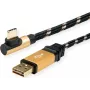 ROLINE 11.02.9061 USB laidas 1,8 m USB 2.0 USB A USB C juodas - auksinis (11.02.9061)