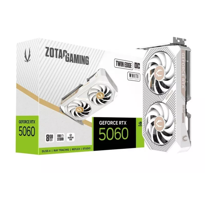 Vaizdo plokštė Zotac GAMING GeForce RTX 5060 Twin Edge OC White Edition 8 GB GDDR7