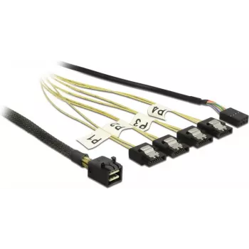 Laidas DeLOCK Mini SAS HD SFF-8643 į 4xSATA 0,5 m