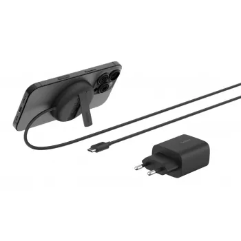 Sulankstomas magnetinis Qi2 belaidis įkroviklis Belkin WIA011KQBK 15W (20W PSU), juodas