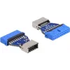 DeLOCK USB adapteris Pin Header moteriškas į vidinį Type-E Key A moterišką 20 kontaktų
