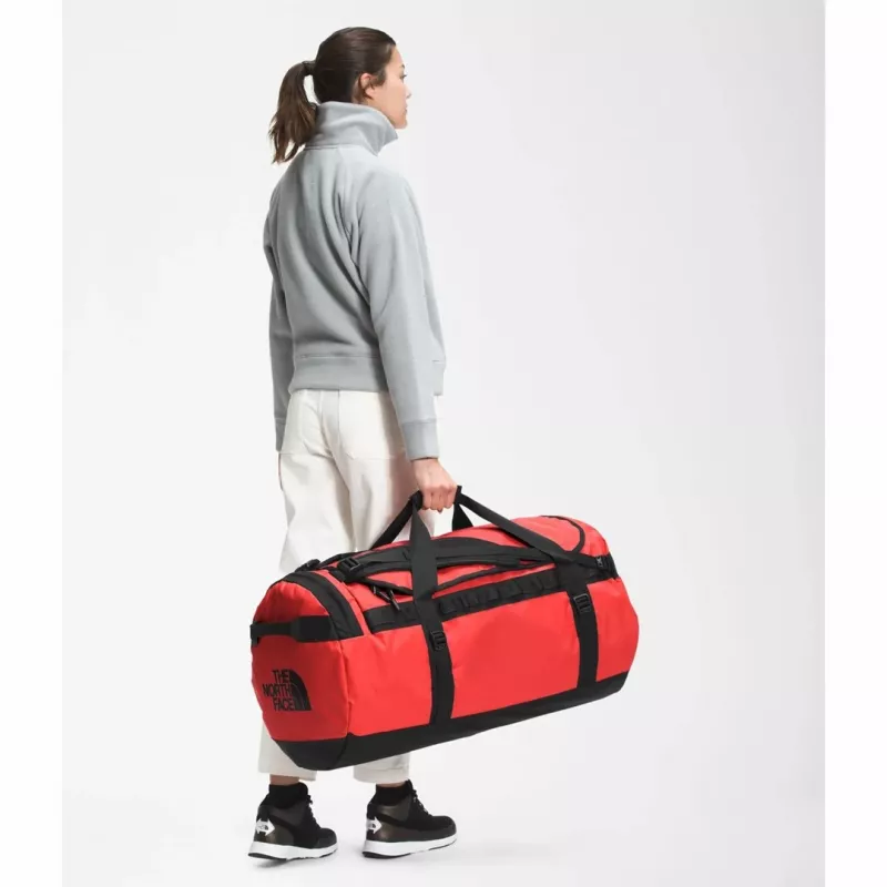 Krepšys The North Face Base Camp Duffel L 95 L Poliesteris Juodas, Raudonas