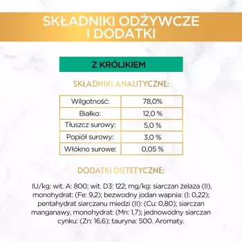 Šlapias kačių ėdalas Gourmet pâté su triušiena 85 g
