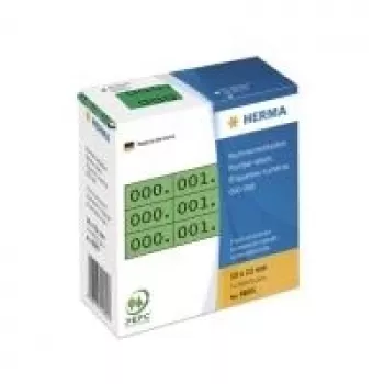 Numeriniai lipdukai HERMA trigubi numeriai lipnūs 10x22 mm žalia/juoda