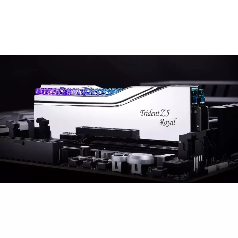 DIMM 32 GB DDR5-7600 (2x 16 GB) Dual-Kit, Arbeitsspeicher silber, F5-7600J3646G16GX2-TR5S, Trident Z5 Royal, INTEL XMP