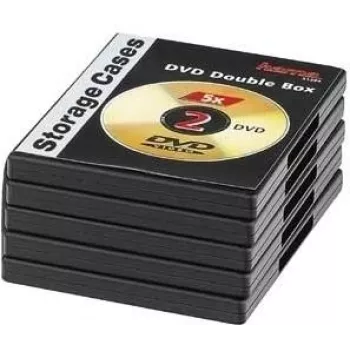Hama 00051294 DVD dėklas 2 diskams, juodas
