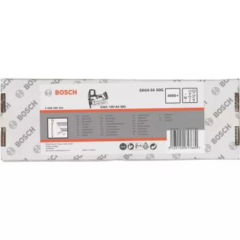 Apdailos vinys Bosch SK64-34 34° 1,8 mm (15 ga) 4000 vnt. – pneumatiniams ir belaidžiams viniakaliams