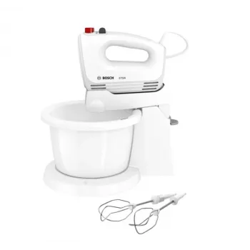 Rankinis plaktuvas Bosch MQWPL2000 – 375 W, 4 greičiai, turbo, pulso, nerūdijančio plieno priedai, dubuo
