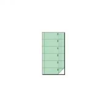 Kvito ir užsakymo knygelė Sigel Bonbuch 105 x 200 mm šviesiai žalia – 360 kopijų, mėlynas popierius