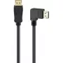 Kabelis DisplayPort Kištukas 90° > DisplayPort Kištukas, 8K / 144Hz (juodas, 2 m, 1 Kištukas 90° šoninis, 54 Gbit/s, DisplayPort 2.0 / 2.1)