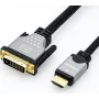 ROLINE vaizdo kabelis - Dual Link - HDMI / DVI - DVI-D (M) į HDMI (M) - 2 m - ekranuotas - juodas/sidabrinis - 4K palaikymas (11.04.5871)