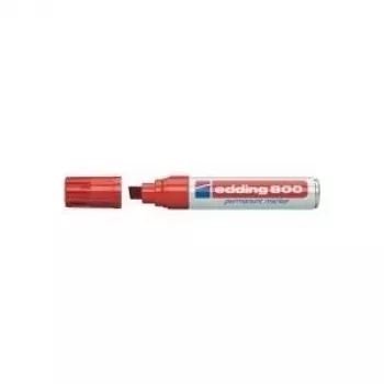 Permanentinis žymeklis Edding 800 raudonas, kaltinis antgalis 4–12 mm