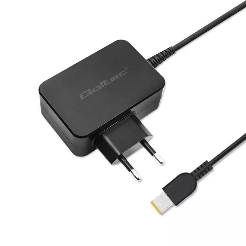 Qoltec 51035 maitinimo blokas Lenovo įrenginiams, 45 W, 20 V 2,25 A, Slim tip+pin, patalpoms, juodas