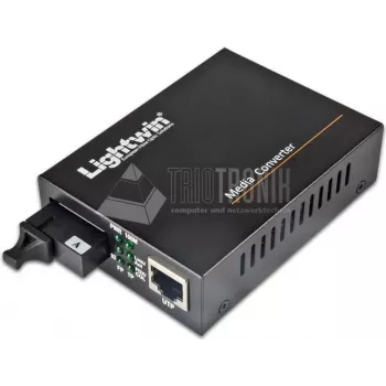 Lightwin LWC-10/100/1000-WDM-S20-B tinklo medijos keitiklis 1000 Mbit/s 1550 nm vienmodis juodas (LWC-10/100/1000-WDM-S20-B)