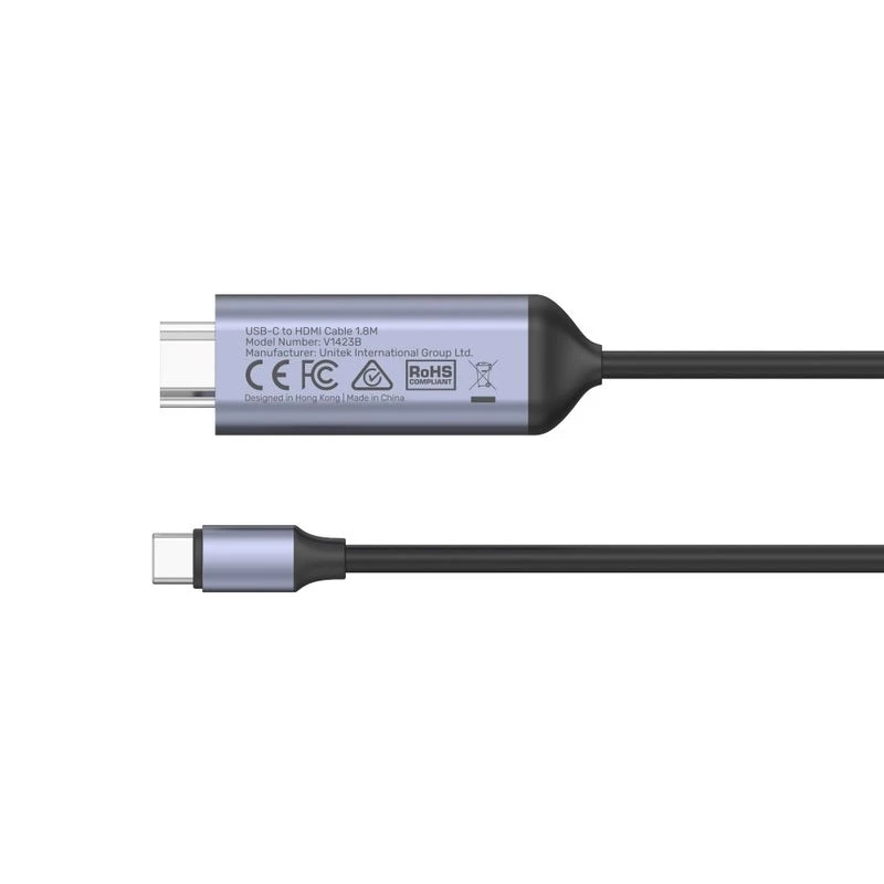Unitek USB-C į HDMI laidas 8K, USB4, HDR10+, 1,8 m