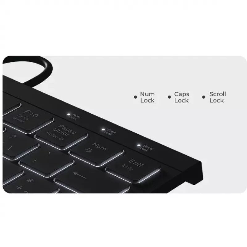 KeySonic KSK-5011ELC (DE) klaviatūra, laidi, USB, QWERTZ, vokiškas išdėstymas, juoda