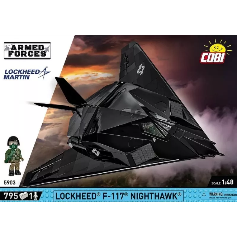 Lockheed F-117 Nighthawk modelio rinkinys (1:48 mastelis)