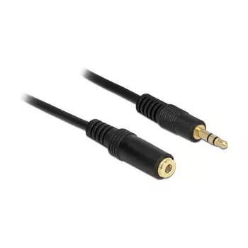 Audio kabelis 3,5 mm M-F DeLOCK 83762 0,5 m Juoda