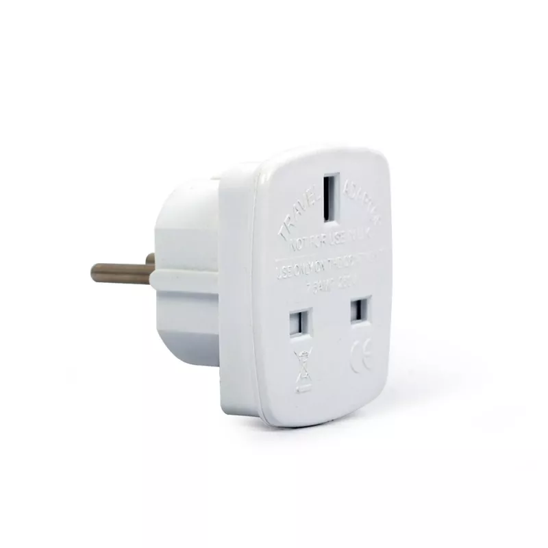 Gembird Cablexpert a-AC-UKEU-001 - Maitinimo adapteris - Jungtis (S) prie Kištuko (W) - Baltas - Jungtinė Karalystė, Europa