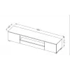 Cama TV stovas VIVA 180 baltas/baltas blizgus + juodas