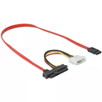 Delock SAS/SATA kabelis - SAS 12Gbit/s - vidinis maitinimas, 4 kontaktų, vidinis SAS, 29 kontaktų (SFF-8482) į SATA (moteriška) - 50 cm