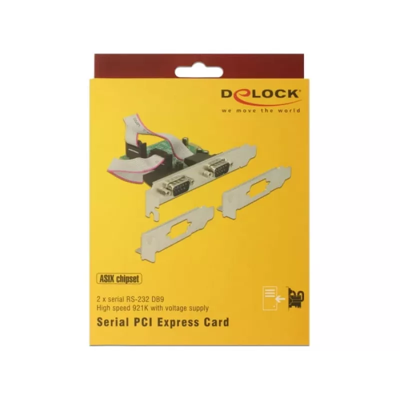 DeLOCK 89641 PCIe kortelė su dviem RS-232 prievadais