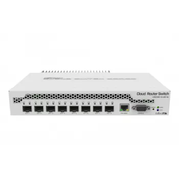 Mikrotik CRS309-1G-8S+ valdomas gigabito eterneto (10/100/1000) jungiklis su PoE, baltas