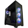 LC-Power korpusas MidiTower 715B juodas USB3.2 / Audio be maitinimo šaltinio SEAMLESS_X LC-715B-ON