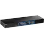 TRENDnet 24 prievadų Gigabit jungiklis TEG-S25, 24 x Gigabit RJ-45, 48 Gbps perjungimo talpa, be ventiliatoriaus, metalinis korpusas, vidinis maitinimas