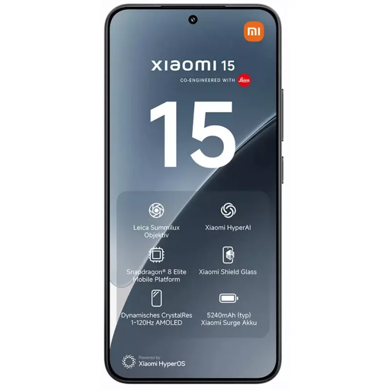 Xiaomi 15 16.1 cm (6.36 inch) OLED 12 GB 512 GB 5240 mAh Juoda
