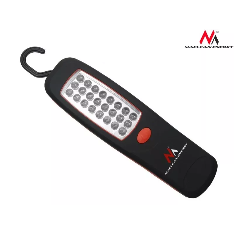 Dirbtuvinė lempa MACLEAN MCE03 — 24 LED, magnetinis pagrindas ir kabliukas, maitinama baterijomis (3×AAA)