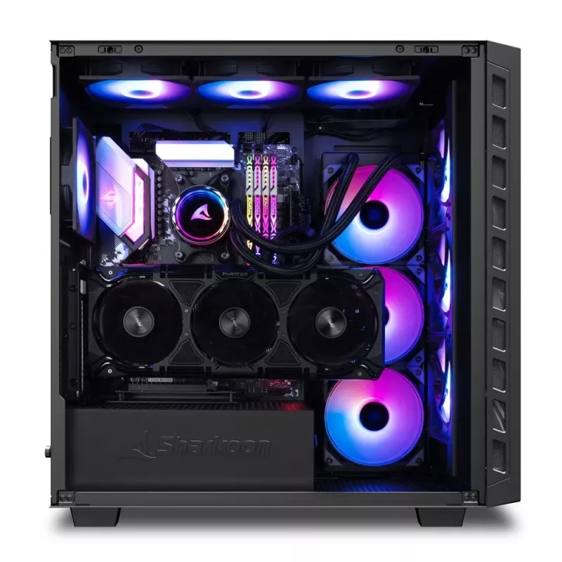 Sharkoon REBEL C80G RGB Midi bokštas Juodas