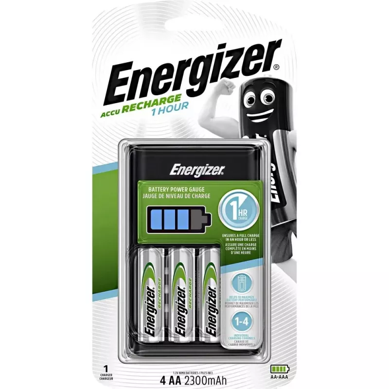 Energizer Ni-MH akumuliatorių įkroviklis 1 val. + 4 x R6/AA 2300 mAh