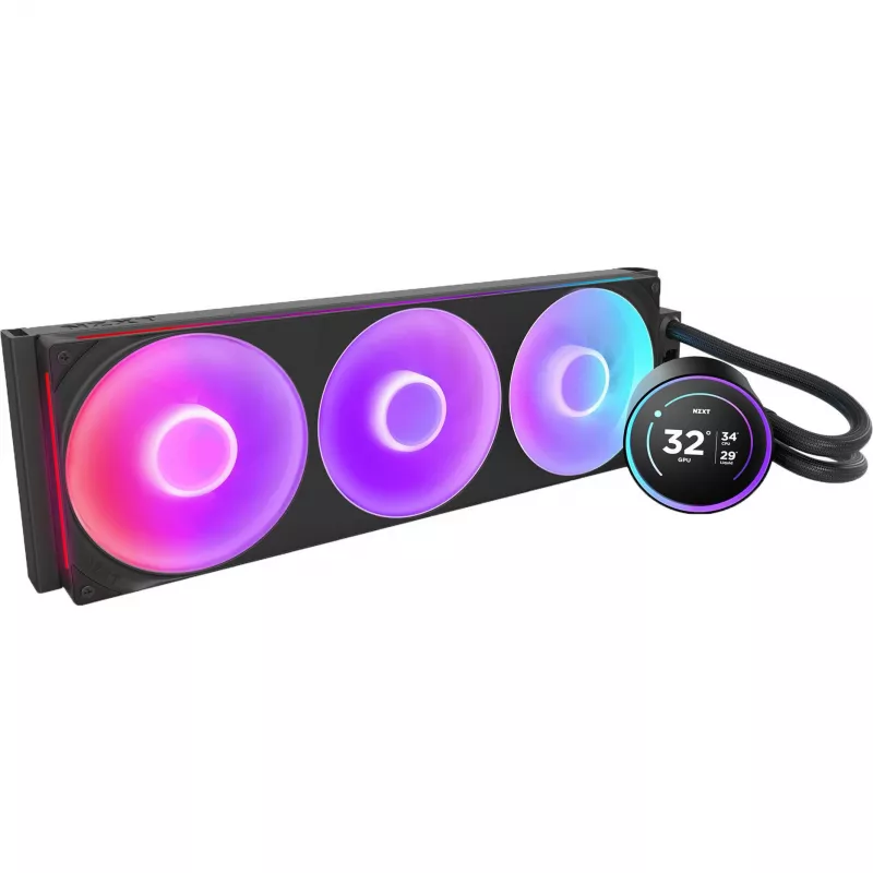 NZXT Kraken Elite 420 RGB 420 mm skysčio aušinimo komplektas juodas