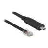 DeLock 63912 USB-C į RS-232 nuoseklusis adapteris, 1x RS-232, juodas