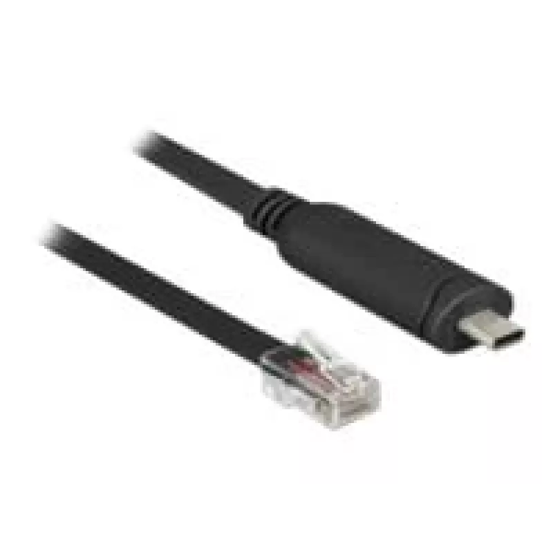 DeLock 63912 USB-C į RS-232 nuoseklusis adapteris, 1x RS-232, juodas