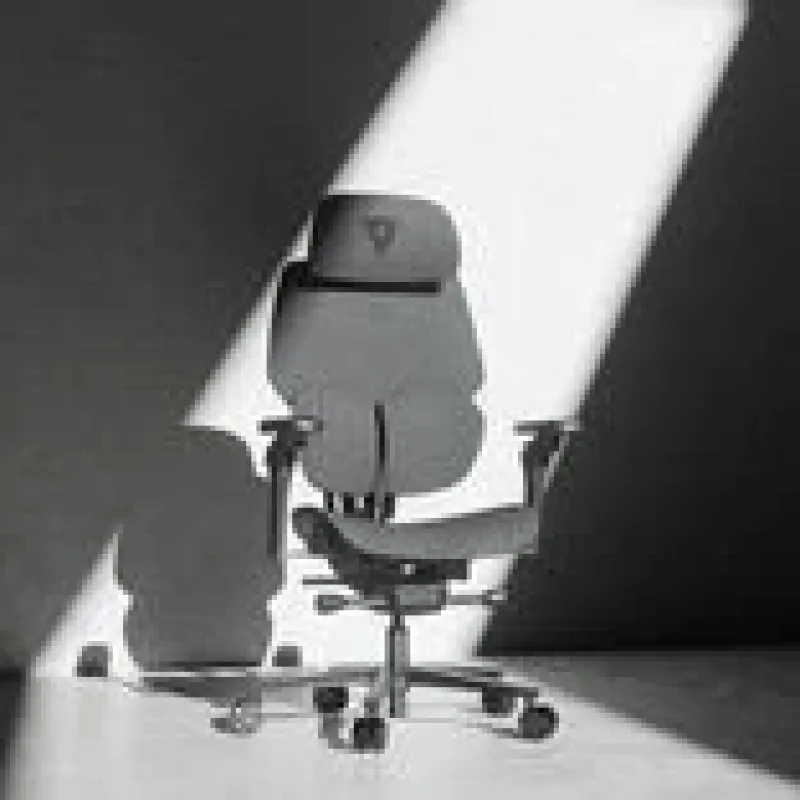 Gaming kėdė thunder x3 FLEX Pro Fabric Grey – ergonomiška sukamoji kėdė su reguliuojamomis porankiais ir atlošimu