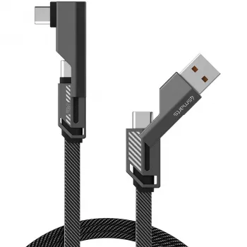 USB laidas 4smarts 541457 1,5 m USB A USB C Graphite